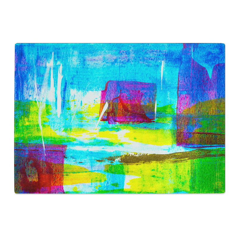 Tempered Glass Art Painting Vol.187 Chopping Board, 28.5 cm W x 20 cm L