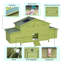 Poulailler extérieur en bois massif naturel de 178 cm (70 pouces) avec porte automatique solaire, capteur de lumière et minuterie, deux pondoirs, poulailler ventilé avec tiroir de nettoyage amovible et télécommande.-352208745