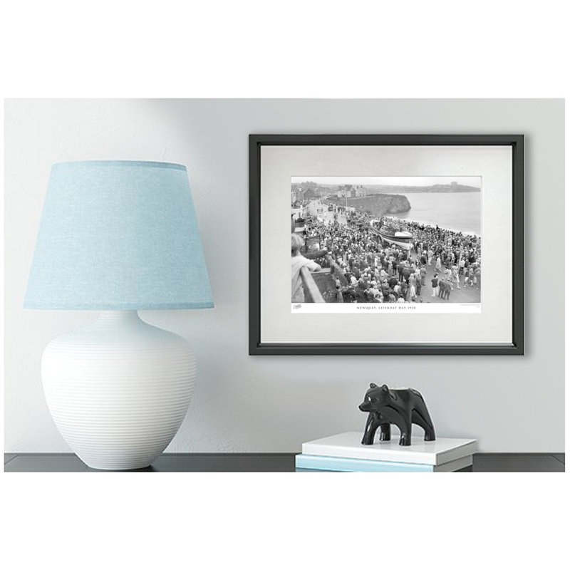 Newquay, Lifeboat Day 1928 - Single Picture Frame Print, 40cm H x 50cm W x 2.3cm D