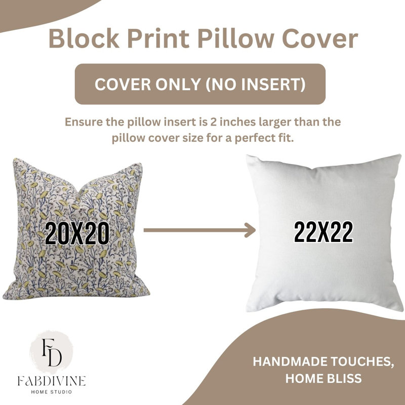 Linen Pillow Cover, Square, 18"H x 18"W, Pishta Floral