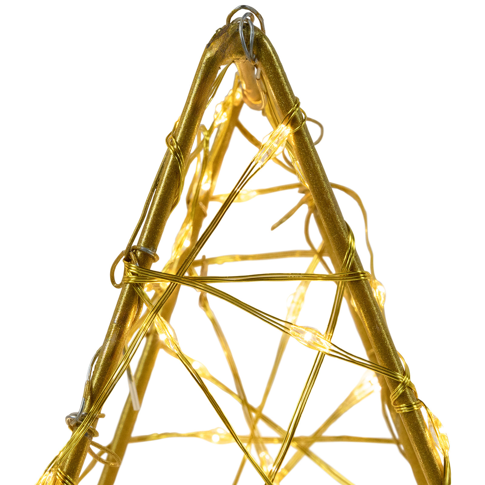 3-Piece 14" LED Lighted Gold Star Set, Gold