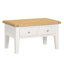 Cooksey Fully Assembled 2 Drawer Coffee Table Oak Finish-255686813