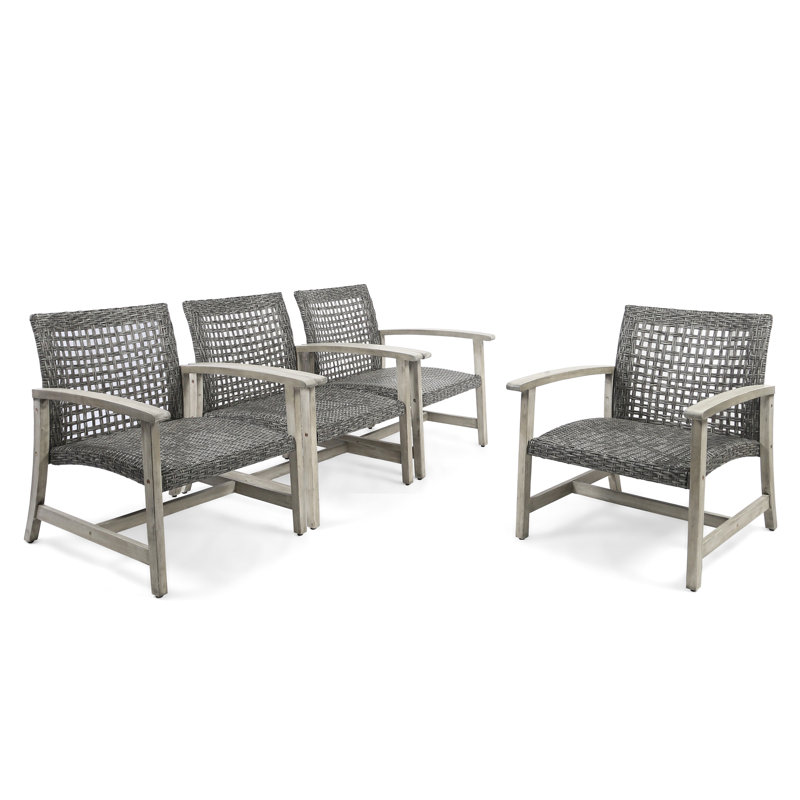 Baldivis Wicker Outdoor Lounge Chair, Grey