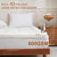 Surmatelas 100% laine naturelle avec housse en coton, 840 g / m², grand (blanc)-489621026-489621024
