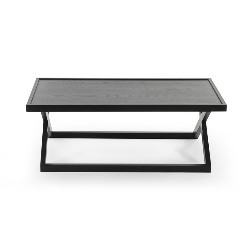 Solid Wood Cross Legs Coffee Table