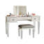Ensemble de coiffeuse à miroir avec tiroirs, ensemble de coiffeuse de chambre à coucher avec miroir et tabouret, coiffeuse rabattable-242268348