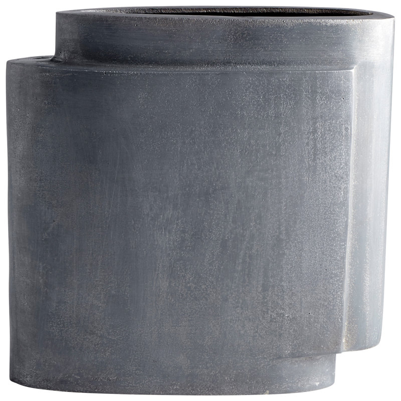 A Step Up Aluminum Table Vase, 11.75" H x 11.75" W x 3" D