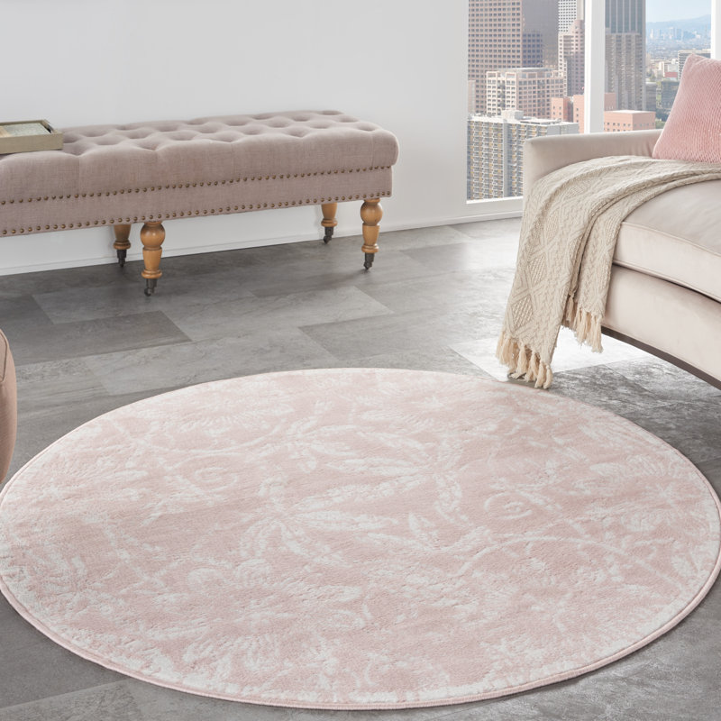 Kantou Floral Indoor Rug, Round 5'