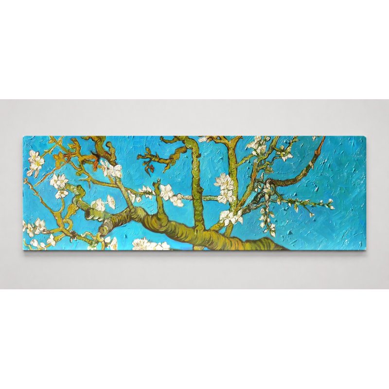 Fleurs d'amandier (1890) - Art mural sur toile panoramique, 60" W x 20" H