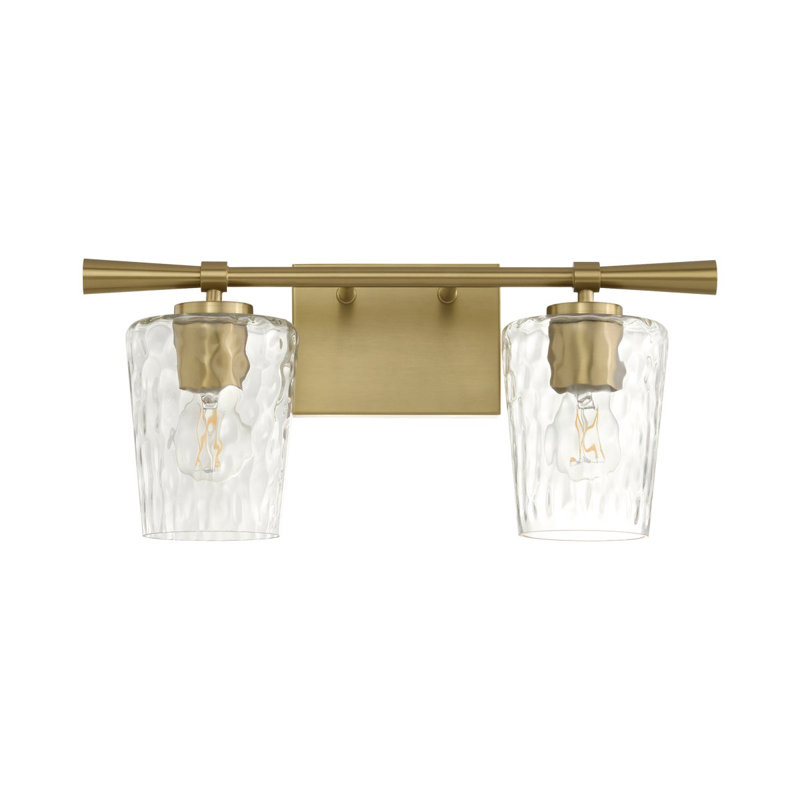 Éclairage pour meuble-lavabo à 2 lumières Bodan, Antique Brass