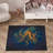 Chic Floral Pattern Non Woven Thin Type Printed Rug with Elegant Red and Gold Accent for Sophisticated Home Decor Touch-292427957