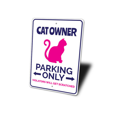 Enseigne de chat en aluminium