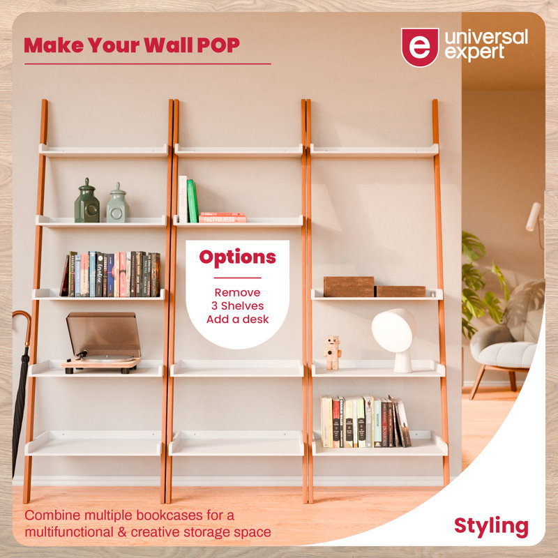 Universal Expert Modern Remus Ladder Bookshelf