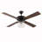 Drexel 52"W Remote Controlled Ribbed Clear Glass Shaded Ceiling Fan - Beachcrest Home