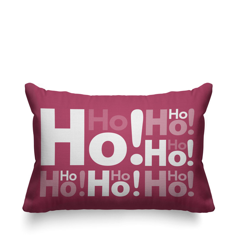 Coussin intérieur / extérieur Hohoho Christmas, Rose