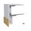 Table de chevet Brookland, table de chevet avec tiroirs doubles et base robuste-208970882