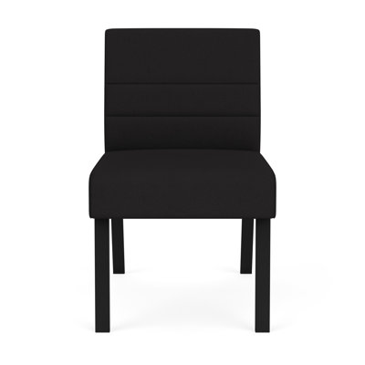 Waterfall Waiting Reception Armless Guest Chair Metal Frame