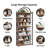8-tier Cd Storage Racks,cds Dvds Game Video Media Organizer Cabinet With 7 Shelves,78.7" Arched-top Industrial Tall Bookshelf Display Bookcase Brown Black-1632710248