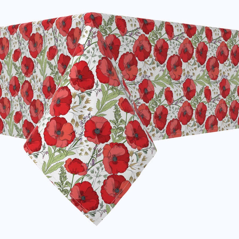 Rectangular Tablecloth, 100% Cotton, Floral 229, 104" x 60"