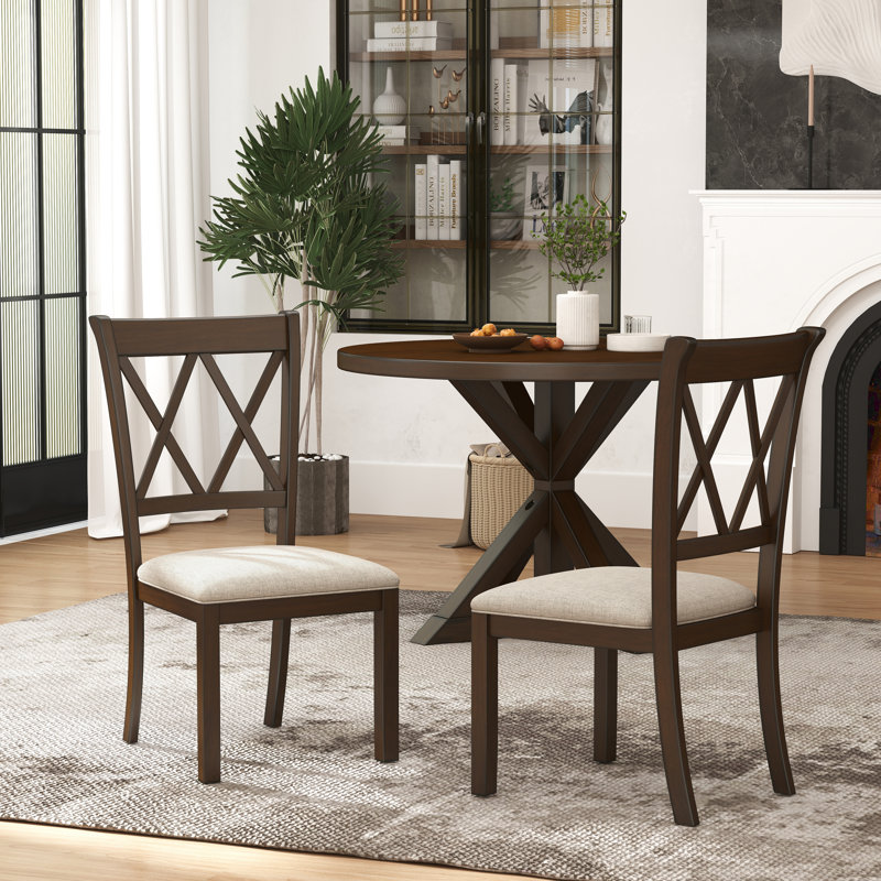 Ebbert 18'' H Upholstered Side Chair, Espresso