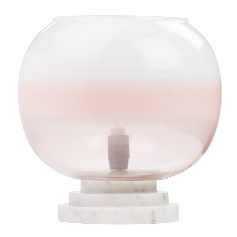 Lampe d'appoint à abat-jour sphérique 13 "H Emily - Highland Dunes, Pur