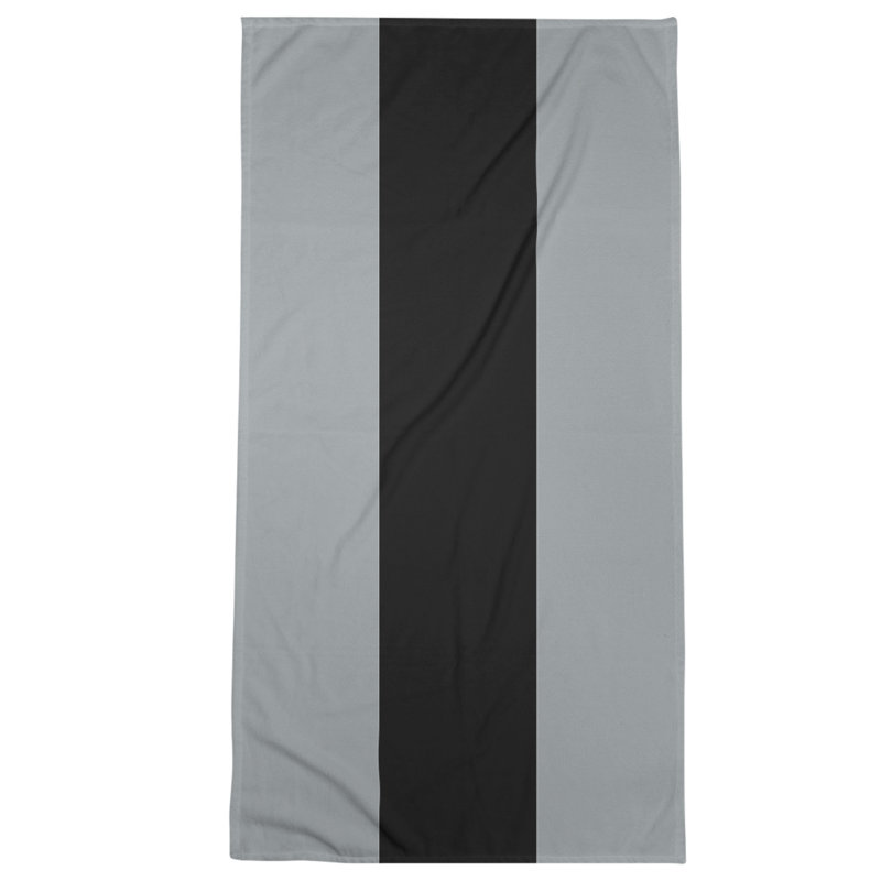 Bath Towel, Sliver/Black