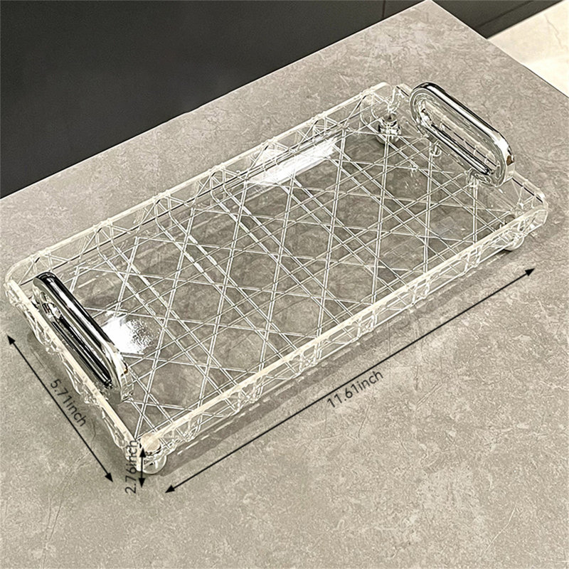 Plateau en plastique Nakiyha, H 2,76 po x l 5,71 po x P 11,61 po