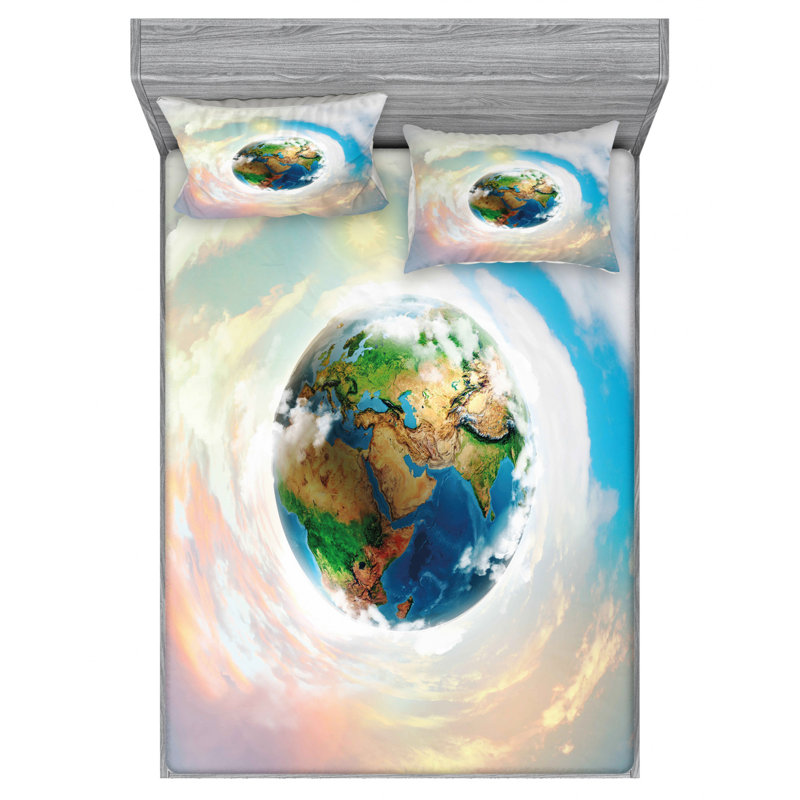 Microfiber Sheet Set, Queen Sheet Set + Fitted Sheet + 2 Pillowcases