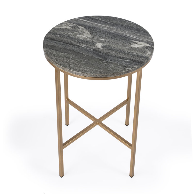 Round Marble Top End Table