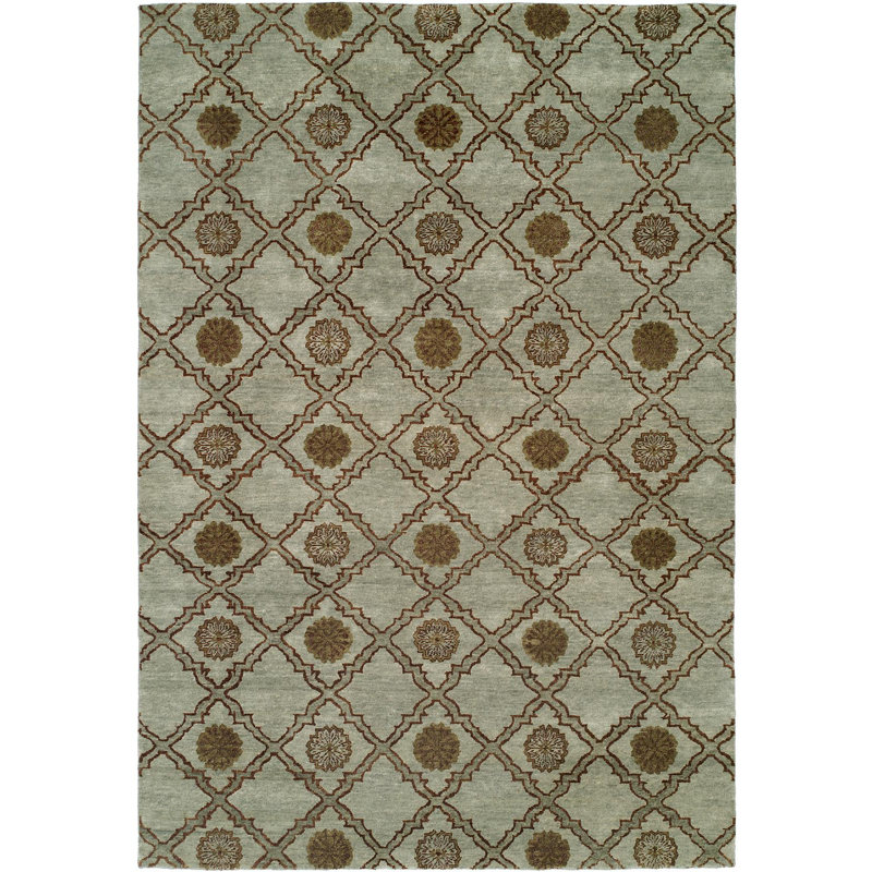 Wool Geometric Indoor Rug, Rectangle 3' x 5'