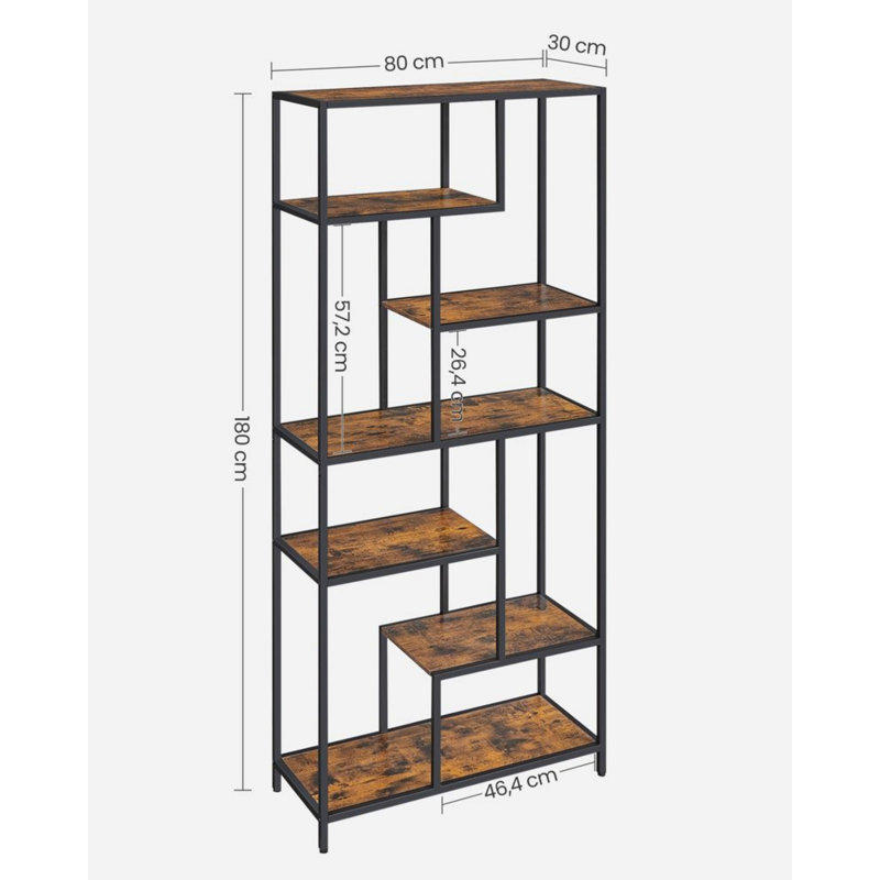 180cm H x 80cm W Metal Bookcase