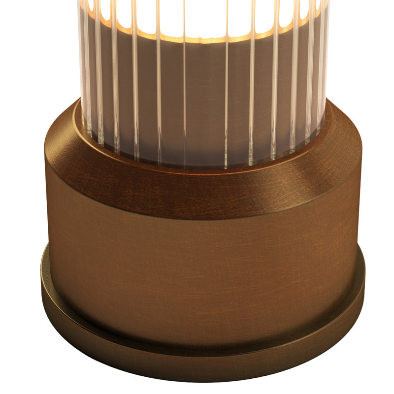 CANDLESTICK Rechargeable Cordless LED Table Lamp, 3-Levels Brightness Touch Sensor Control, Brushed Brass, Brown