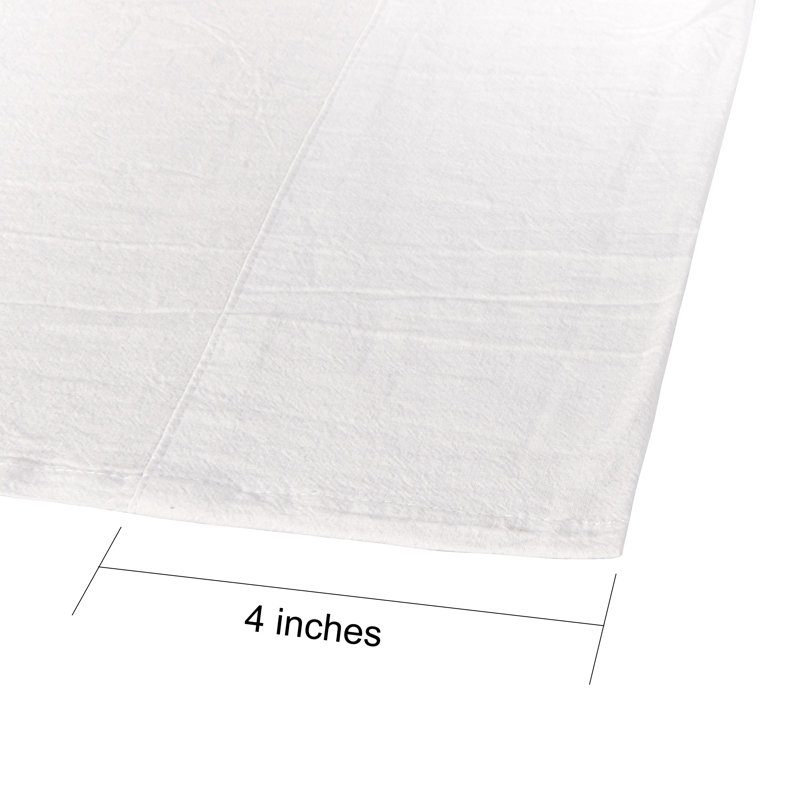 Drap 100% coton, Blanc, Drap plat pour lit simple