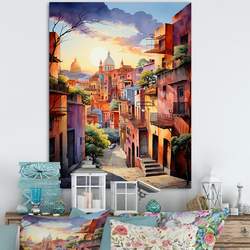 Liridona, Mexique coloré, Oaxaca, surréalisme I - impression, Toile tendue, H 32 po x l 16 po x P 1 po