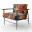 Colorful Colorful Mid Century Optique Serenade IV - Fauteuil rembourré moderne Mid-Century, fauteuil d'appoint abstrait Mid-Century-1341913217