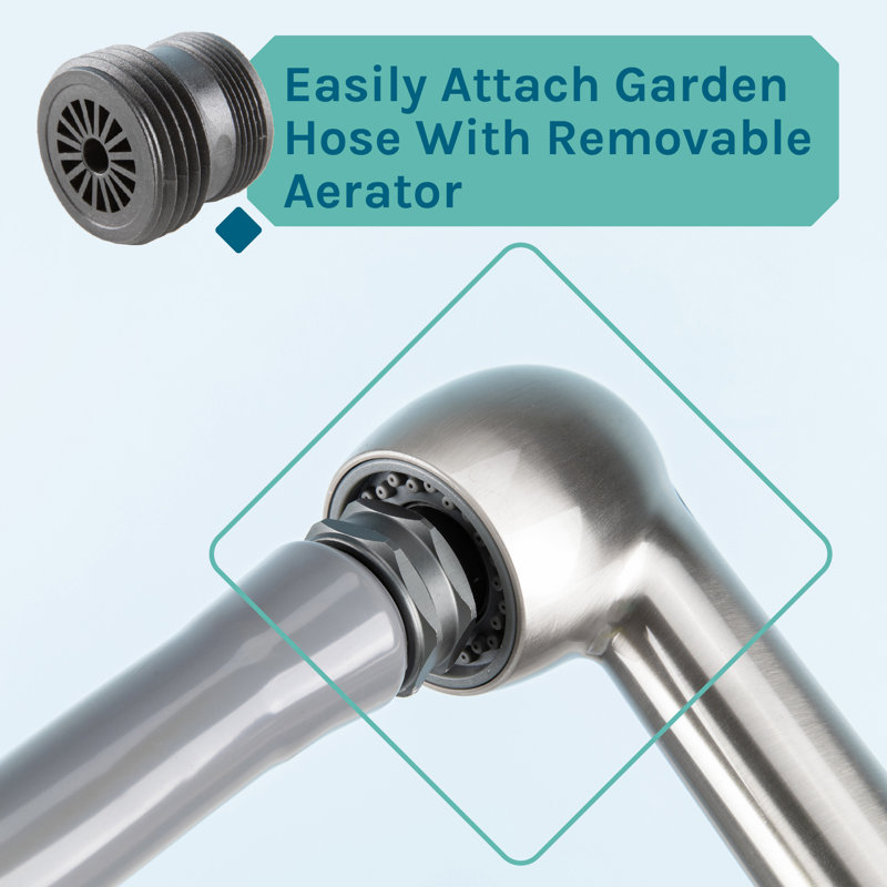 Dual-Handle ABS Plastic Pull-Out Faucet, Stainless