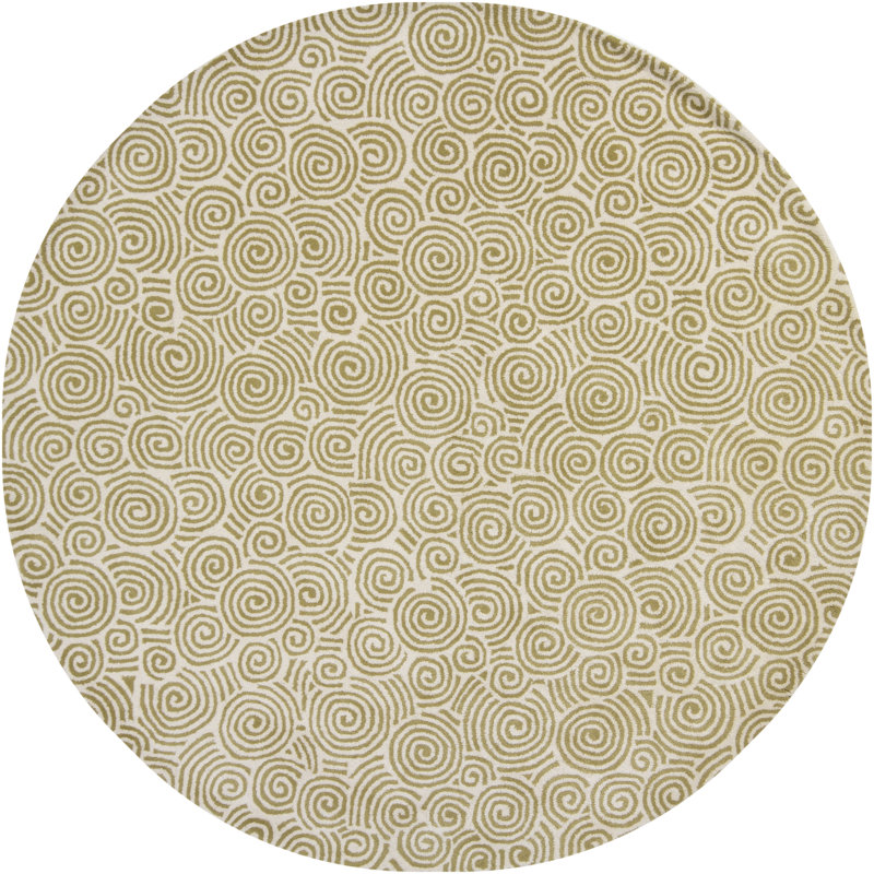 Colbye Wool Geometric Indoor Rug, Round 7'9"