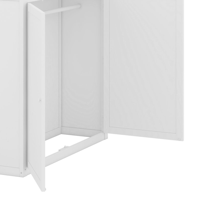 Lit mezzanine avec tiroirs, Blanc