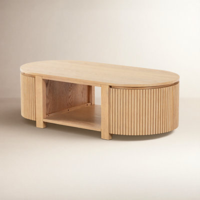 Christy Reeded Oval Coffee Table