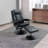 Tabious Upholstered Swivel Accent Chair with Ottoman