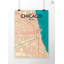 « chicago city map », reproduction d’impression sur affiche en couleur-22634035