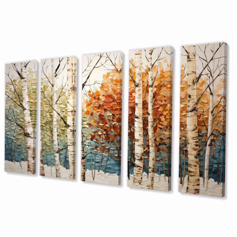 Bouleau saisonnier en bois de bouleau III 5 pièces