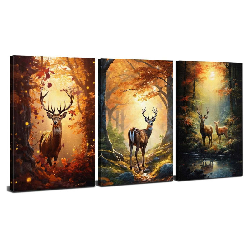 3 Piece Wrapped Canvas Wall Art