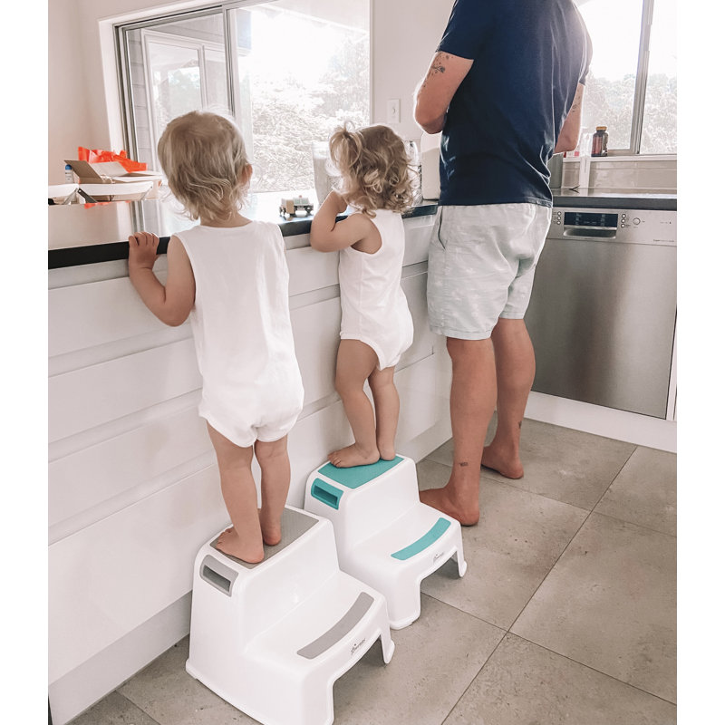 Dreambaby Aqua 2-Step Plastic Stool for Kids and Toddlers