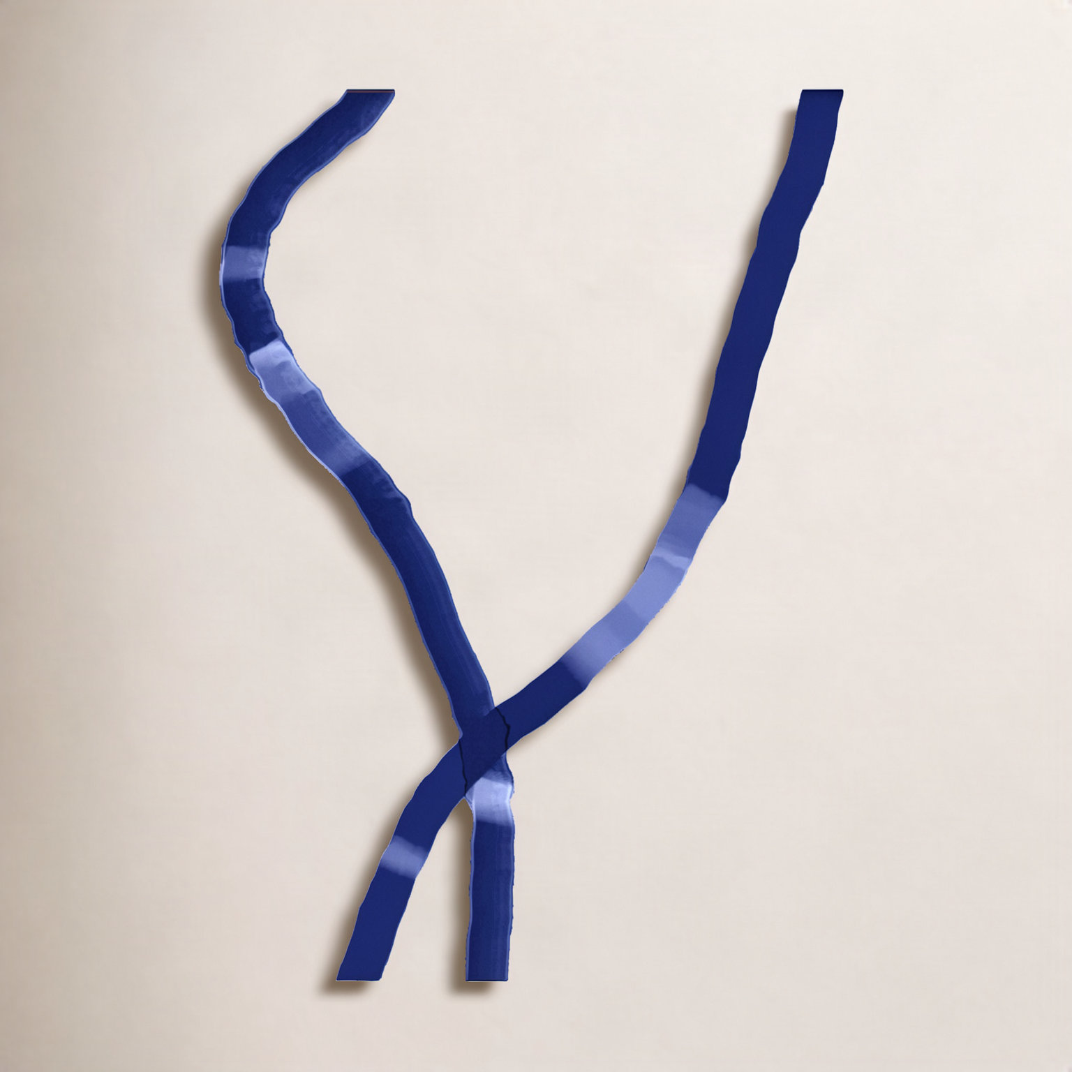 Blue Rope 1 Print by Jacques Pilon, 50" H x 40" W x 1.25" D, White Framed