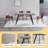 Johnmichael Modern Kitchen Dining Table Set, Dining Table with Upholstered Dining Chairs-1015673438