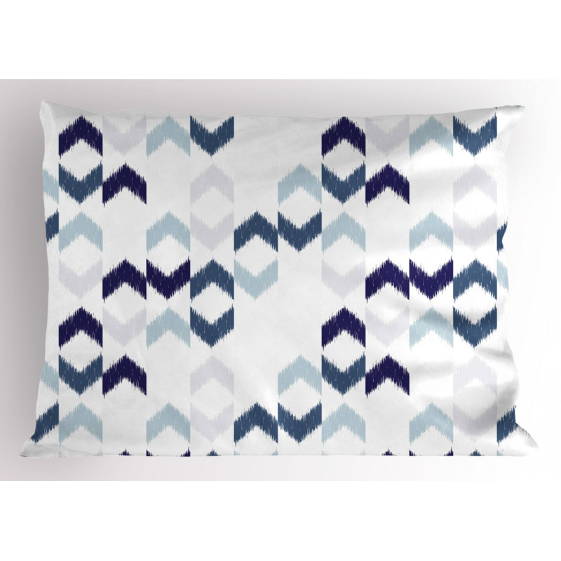 Blue/Gray Poyester Microfiber Piece Sham, Queen