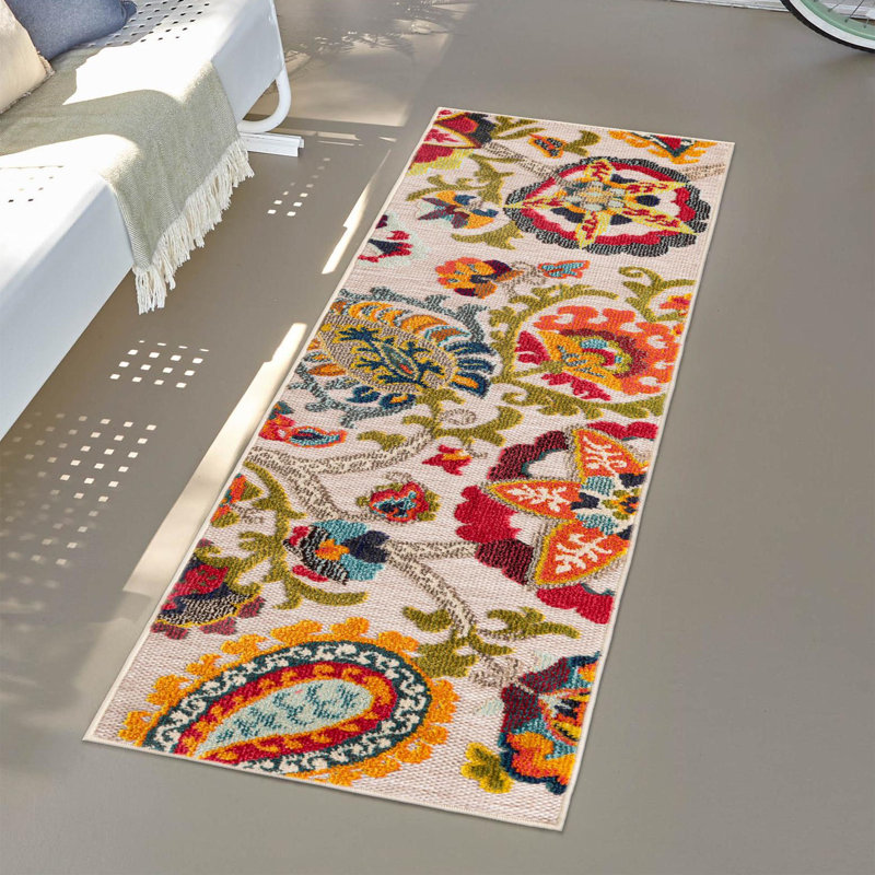 Tapis Bungalow Rose Nahla Caimin, Tapis de couloir 2 pi x 5 pi 1 po