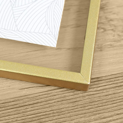 Elegant Gold Floater Frames - Set Of 3 For Beautiful Wall Display, Perfect For Mother's Day