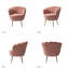 Fauteuil demi-tonneau en velours 30 po Hendrix-2112625219